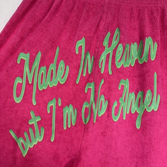 Boys Lie Sweatpants Womens Medium Made In Heaven No Angel Joggers Pants Pink Y2K - Picture 8 of 14